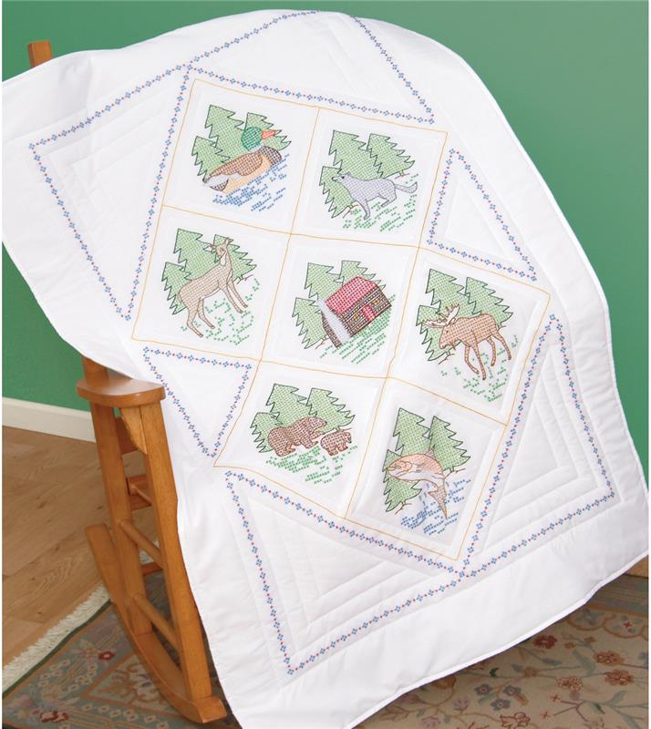 Great Outdoors Lap Quilt (stamped cross stitch)