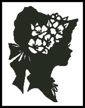 lady silhouette 4 by artecy cross stitch lady silhouette 4 by artecy cross stitch