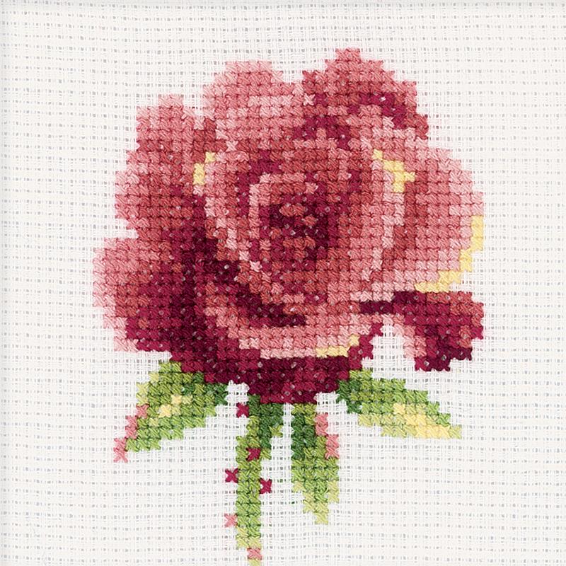 Red Rose Cross Stitch Kit