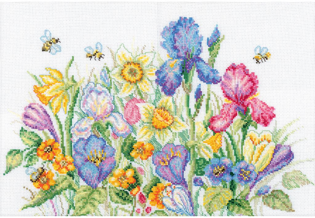 "Garden Flowers" | Cross Stitch Kit