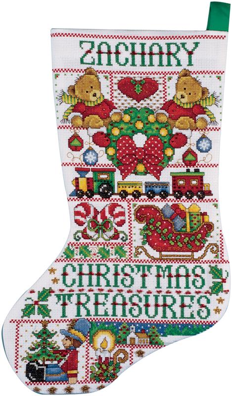 Christmas Stocking, Cute Carolers, cross stitch kit (Dimensions)