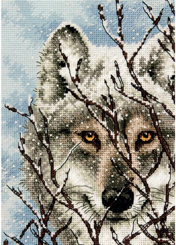 Brand New Cross Stitch Kit DMC BK805 I Am Wolf Mystical Spirit Collection Wolves 