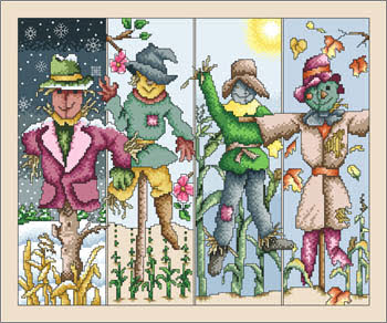 "Scarecrow Seasons" | Cross Stitch Pattern
