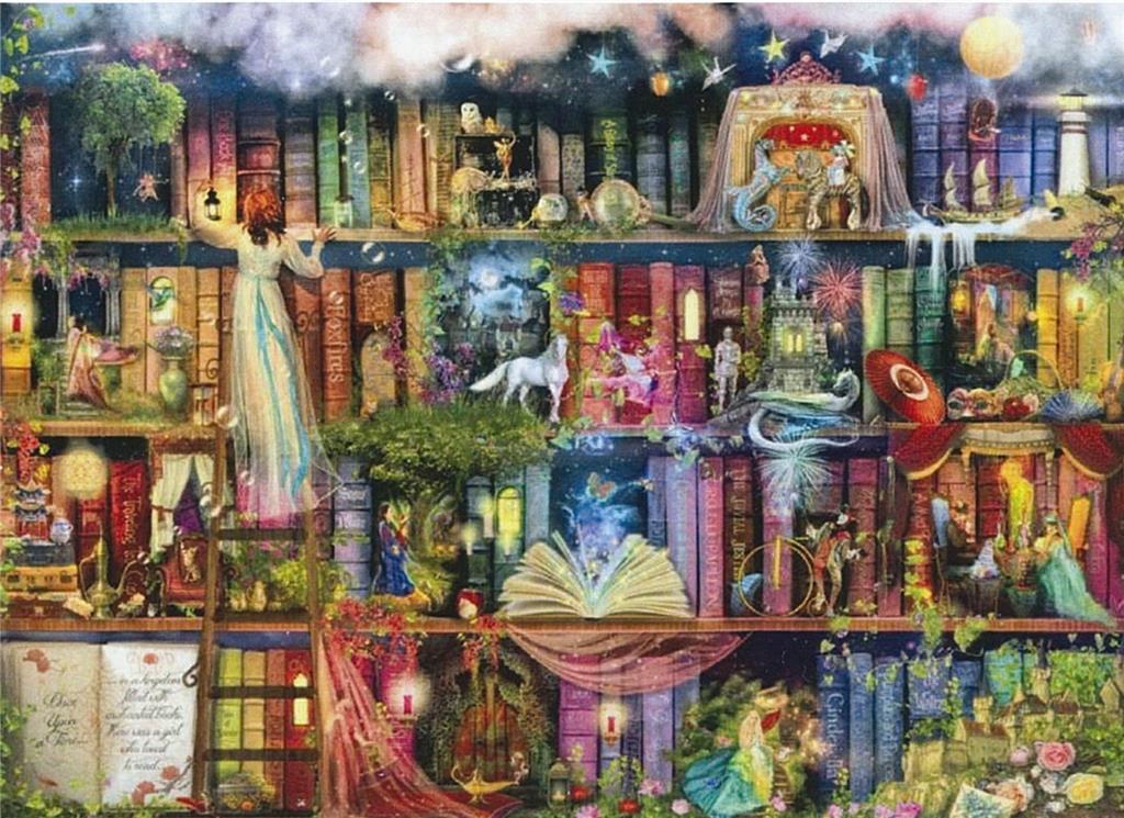 "Treasure Hunt Bookshelf" | Cross Stitch Pattern