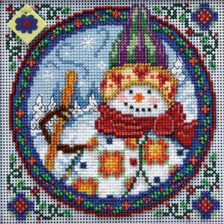 Snowman Dancing Cross Stitch Kit Mill Hill 2016 Jim Shore JS201613