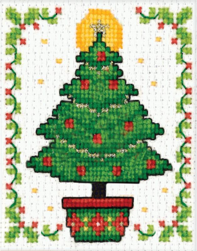 Christmas tree cross stitch pattern pdf Christmas vintage ornament New Year Xmas tree home decor pattern Cute modern Gift Ornament