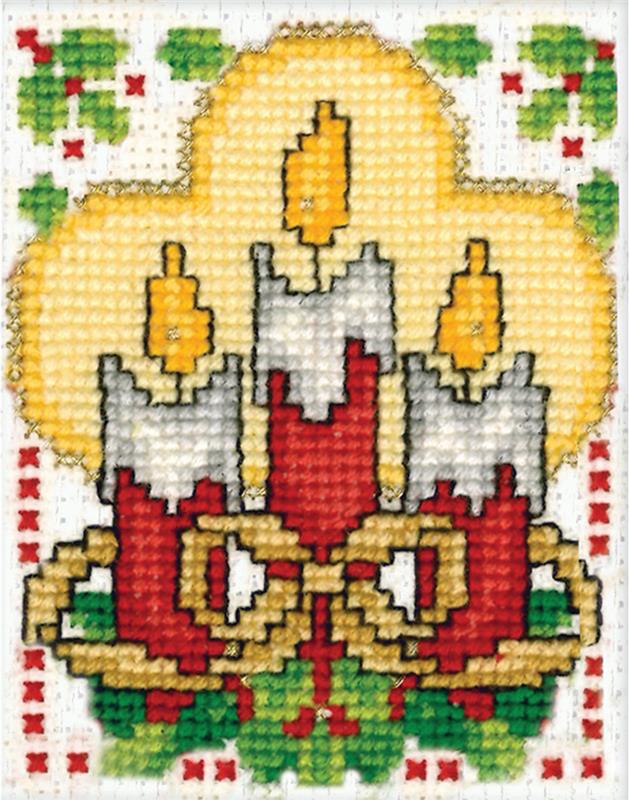 "Candles Ornament" Cross Stitch Kit