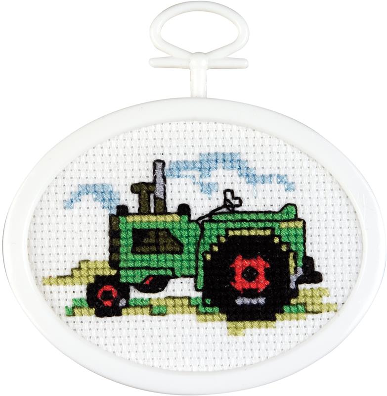 Tractor Mini Cross Stitch Kit