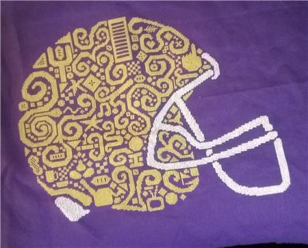 cross stitch football helmet Penn State Round This facemask is specifically designed for Riddell SpeedFlex helmets DIY Counted Cross Stitch Kits