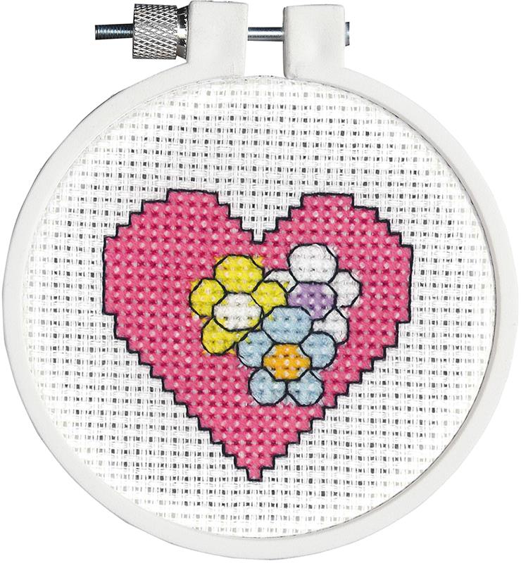 Creative Kids Beginner Cross Stitch Kits Frog Butterfly Heart