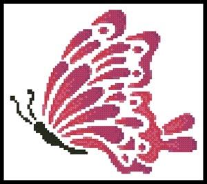 Pink Butterfly Exclusive Cross Stitch Design