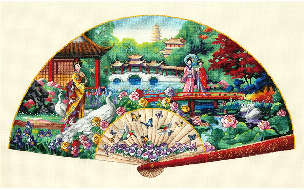 "Garden Fan" | Cross Stitch Kit