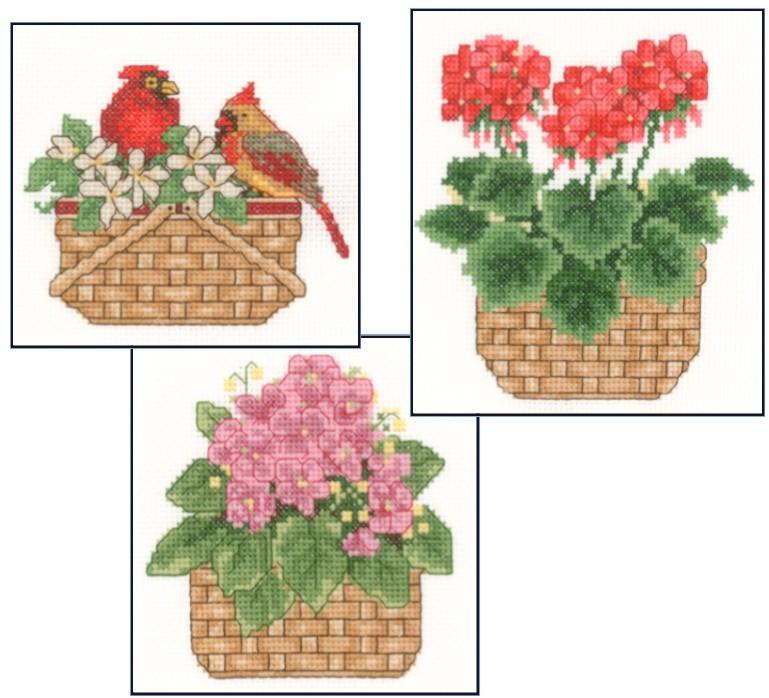 "Seasonal Baskets II" Cross Stitch Pattern