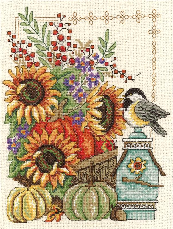 Fall Basket Cross Stitch Pattern