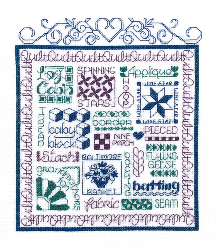 "Let's Quilt" Cross Stitch Kit