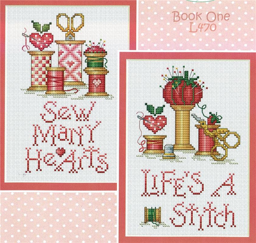 "Hearts & Spools" Cross Stitch Pattern