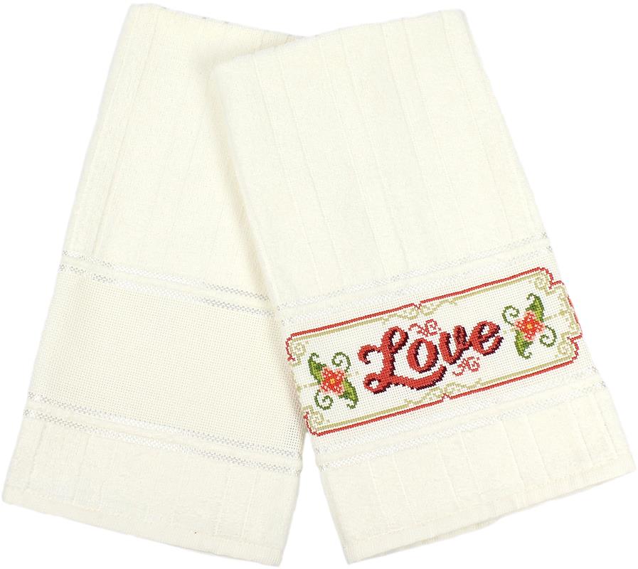 Ecru Aberdeen Velour Hand Towel Cross Stitch Item