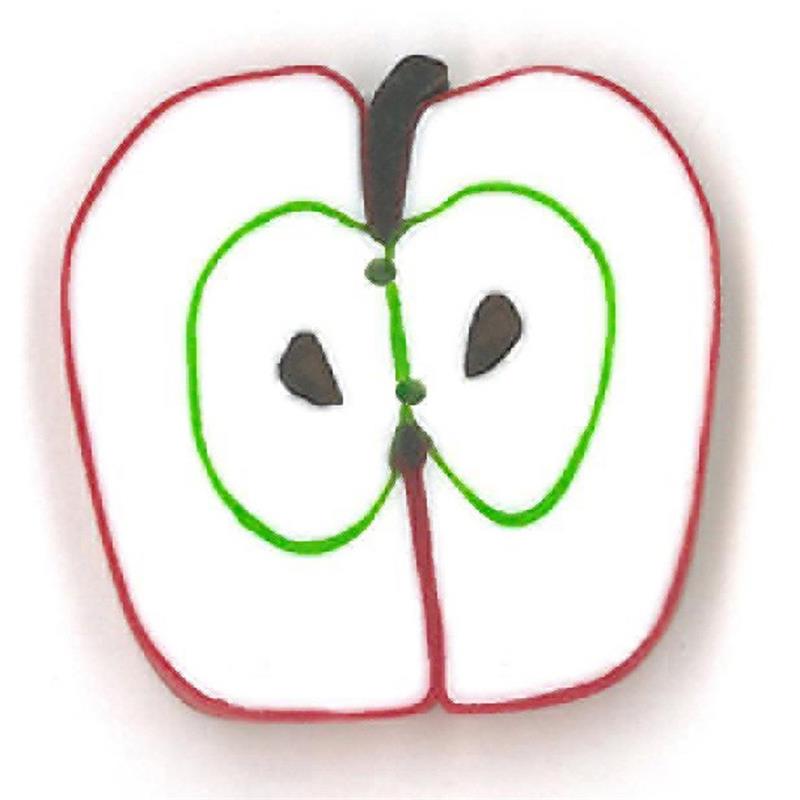 Red Delicious Apple Button | Cross Stitch Item