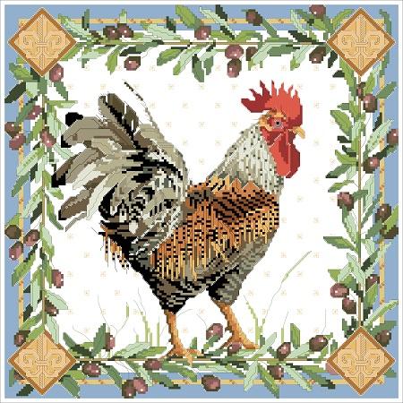 Rooster Cross Stitch Pattern