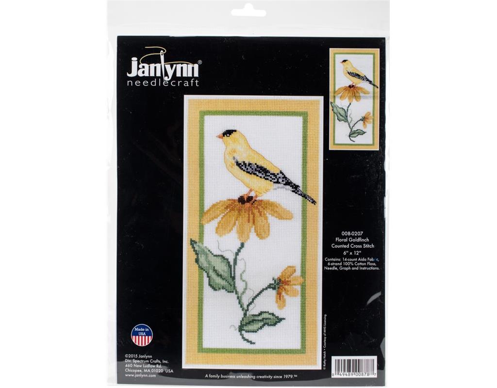 "Floral Goldfinch" Cross Stitch Kit