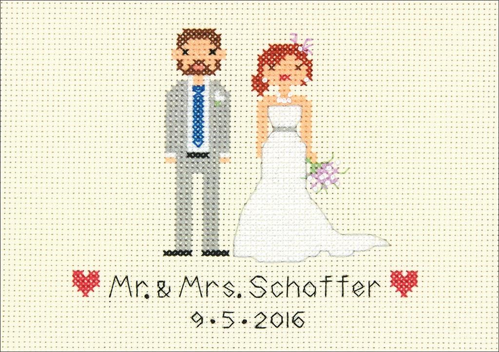 To Have & To Hold Wedding Record Counted Cross Stitch Kit-12" Round 14 Count 