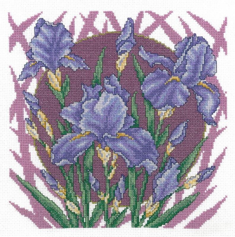 "Spring Iris" Cross Stitch Pattern