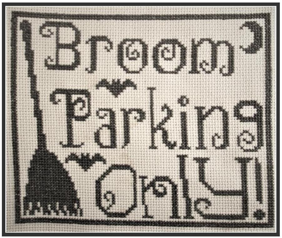 "Broom Parking" Cross Stitch Pattern