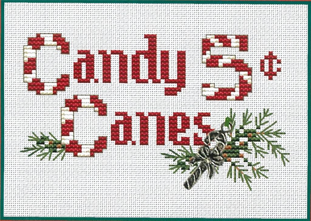 "Candy Canes" Cross Stitch Pattern
