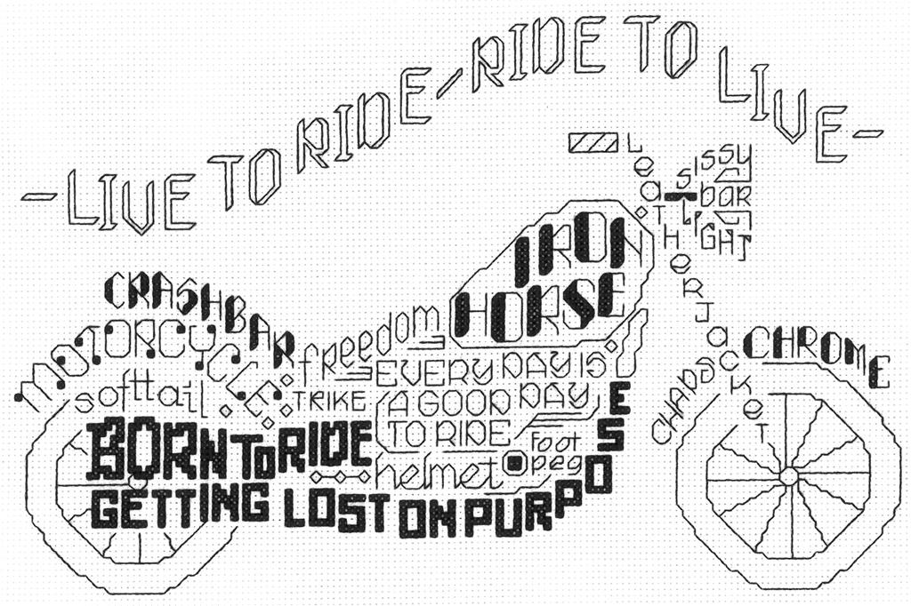 "Let's Ride" Cross Stitch Kit