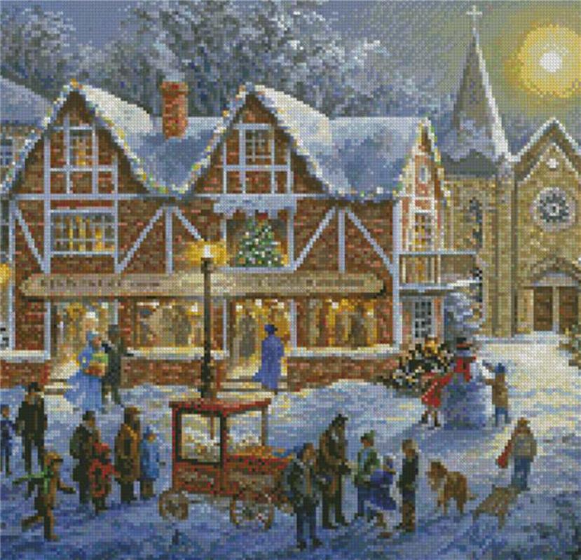 "Christmas Village (Crop 2)" Cross Stitch Pattern