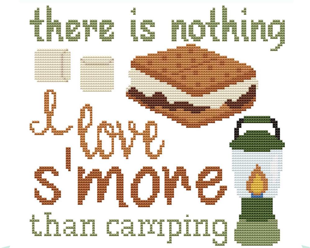 S More Camping Cross Stitch Pattern
