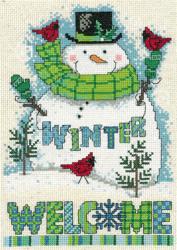 Winter Welcome Snowman | Cross Stitch Kit
