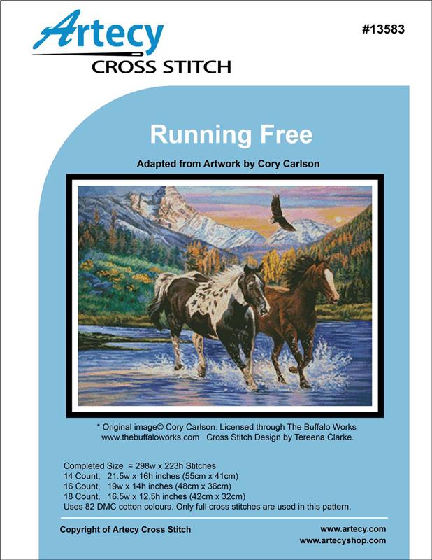 "Running Free" Cross Stitch Pattern