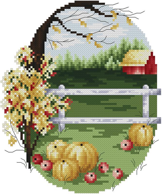 "Seasonal Landscapes Autumn" Cross Stitch Pattern