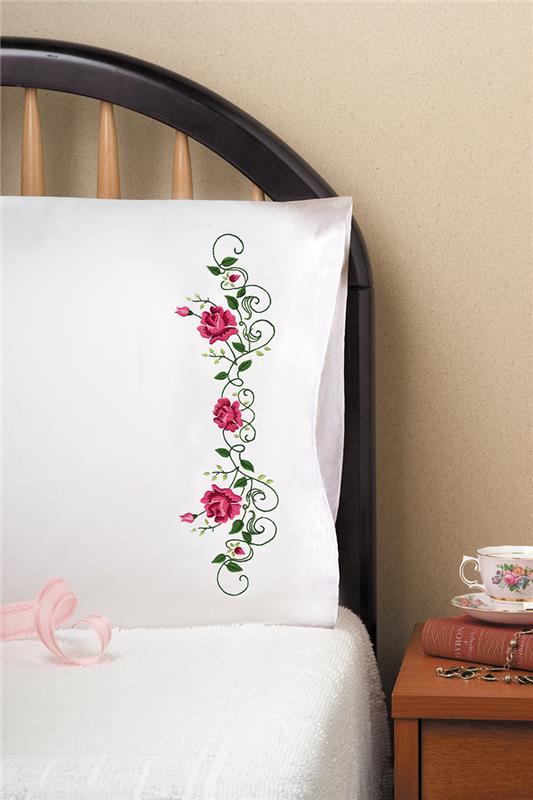 STAMPED CROSS STITCH KITS PILLOWCASES