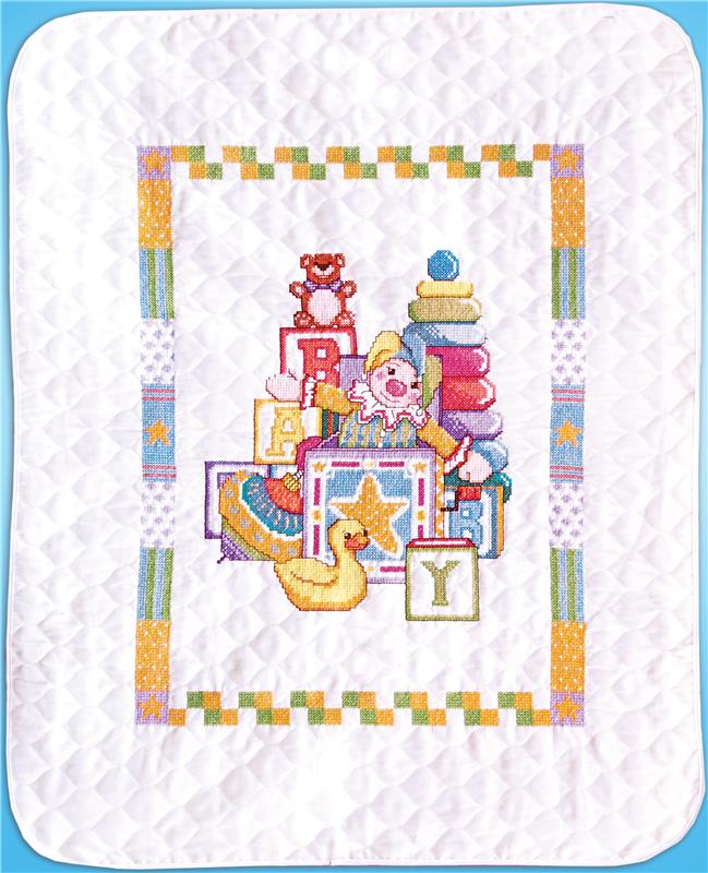 Toys Stamped Quilt Cross Stitch Kit