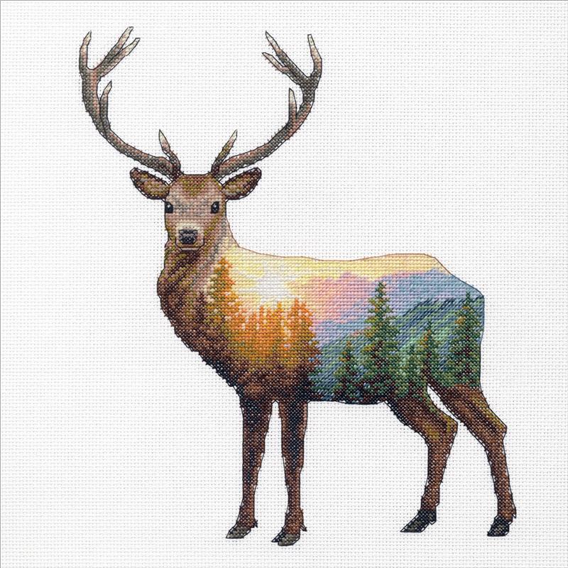 "Deer Scene" Cross Stitch Kit