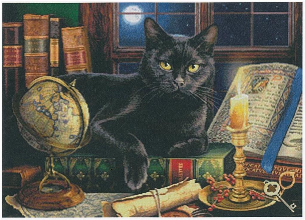 ダイヤモンドアートクラブBlack Cat by Candlelight Black Cat by
