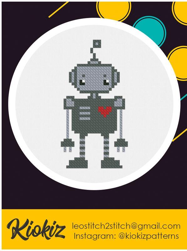 "Little Robot" Cross Stitch Pattern