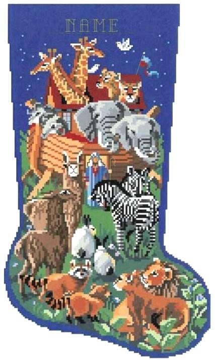 Noah's Ark Stocking | Cross Stitch Pattern
