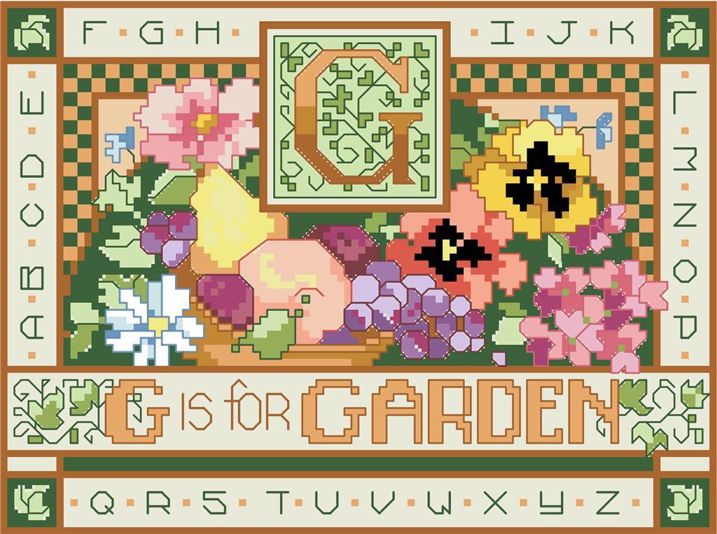 "G is for Garden" | Cross Stitch Pattern