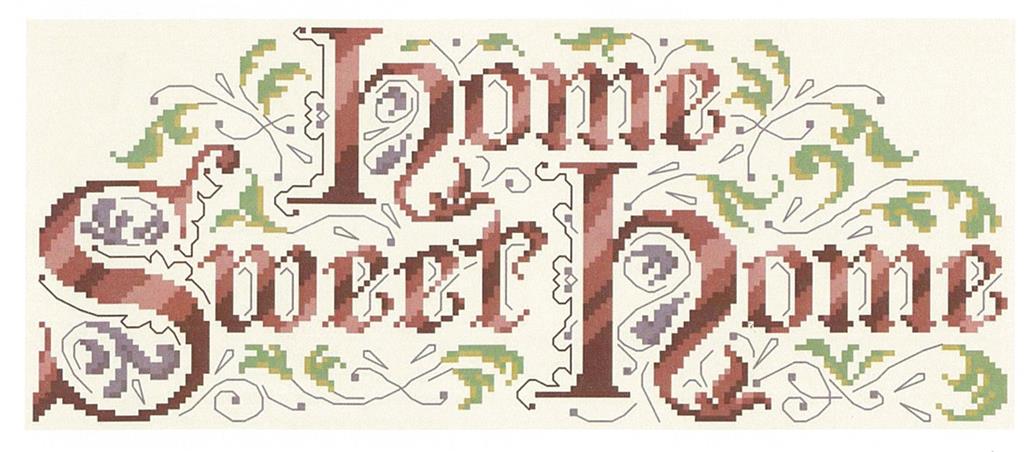 "Home Sweet Home Sign" | Cross Stitch Pattern
