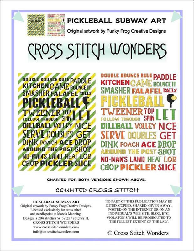 "Subway Art Sports Pickleball"