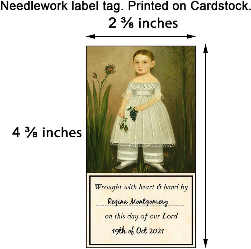 Cross Stitch Gift Tags Needlework Labels Early American No.25