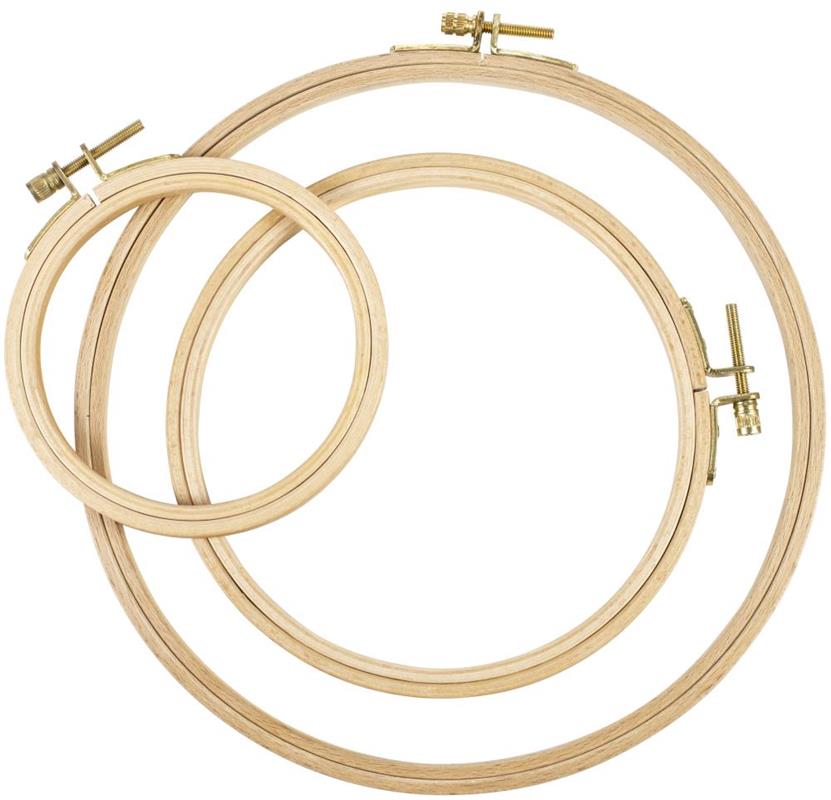 Beechwood Embroidery Hoop Set 3/Pkg Cross Stitch Item