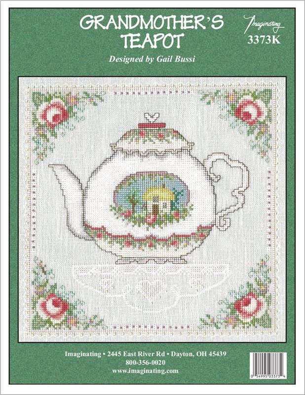 "Grandmother's Teapot" Cross Stitch Kit