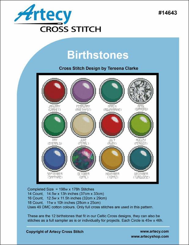Birthstones Cross Stitch Pattern birthstones-cross-stitch-pattern