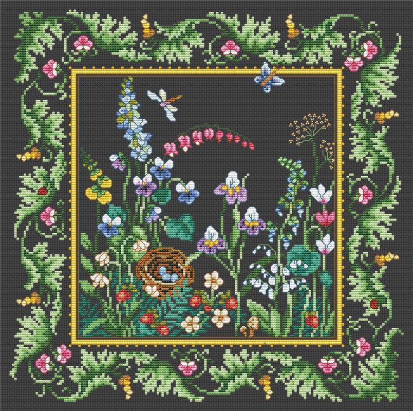 "Floral Splendor" Cross Stitch Pattern