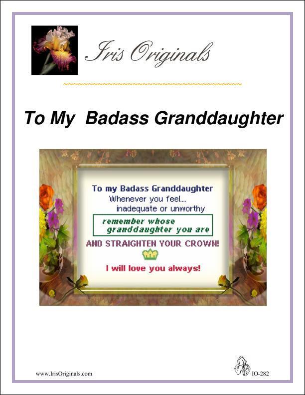 "Badass Granddaughter" Cross Stitch Pattern