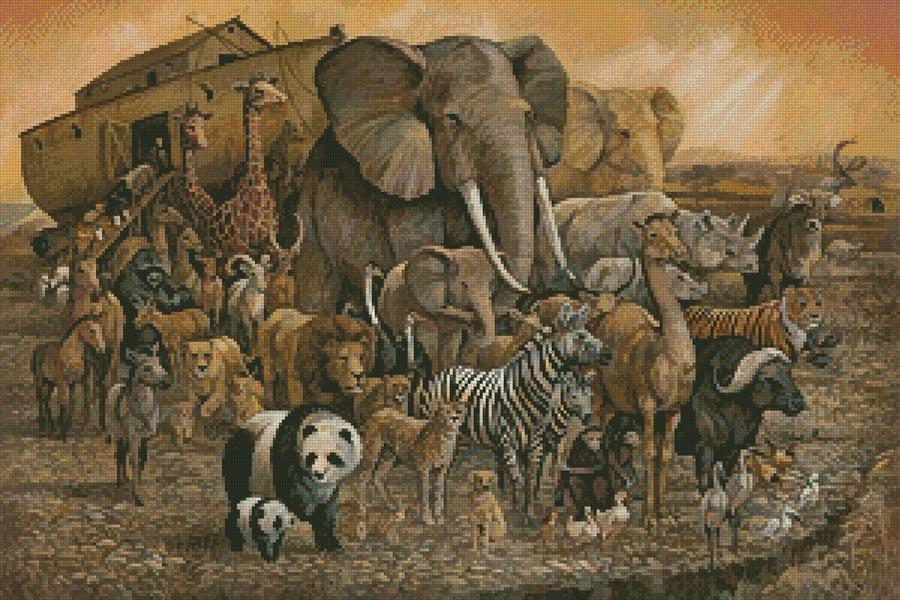 Noah's Ark Painting | Cross Stitch Pattern